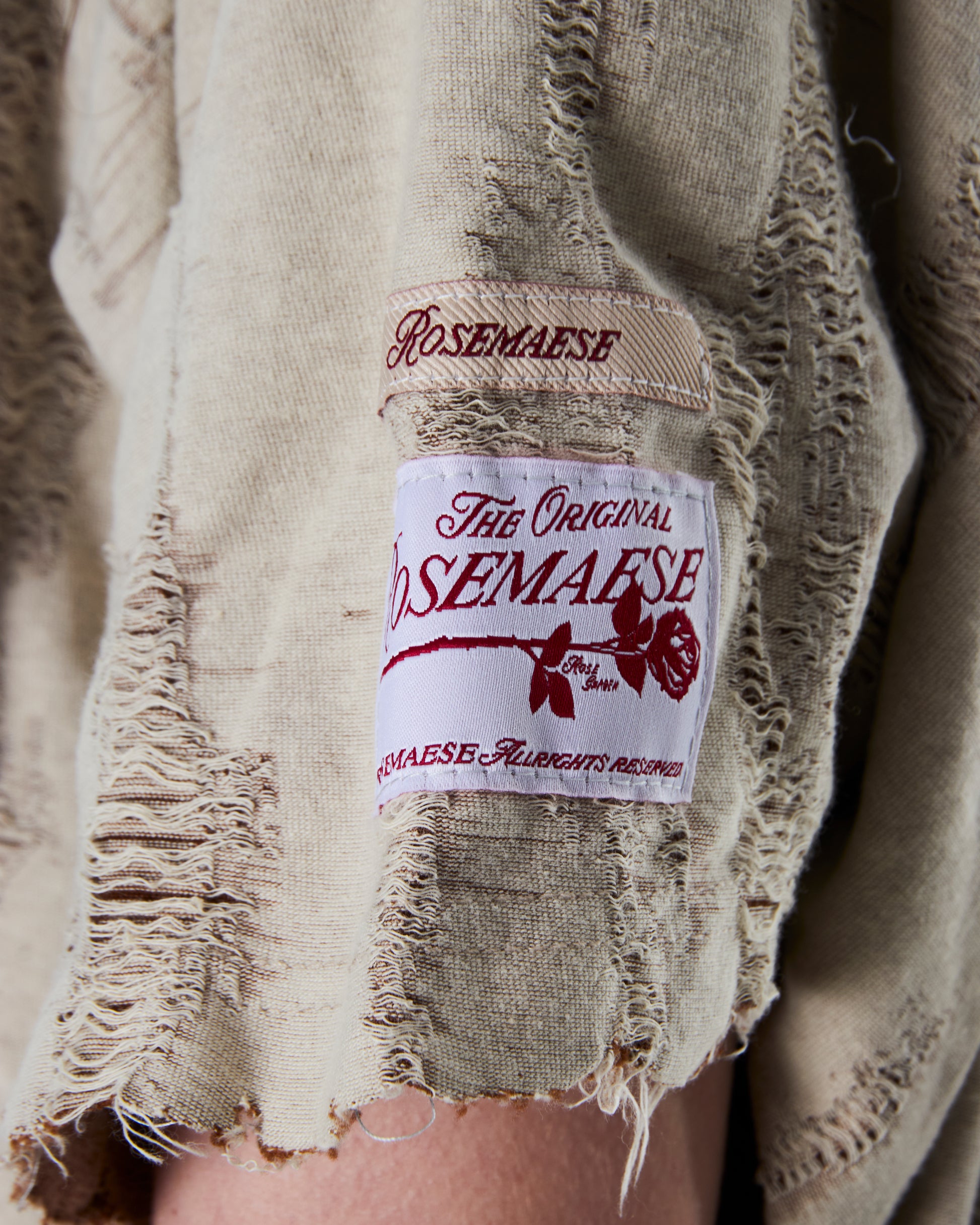 "Tear it up" Off-shoulder T-shirt - Brown