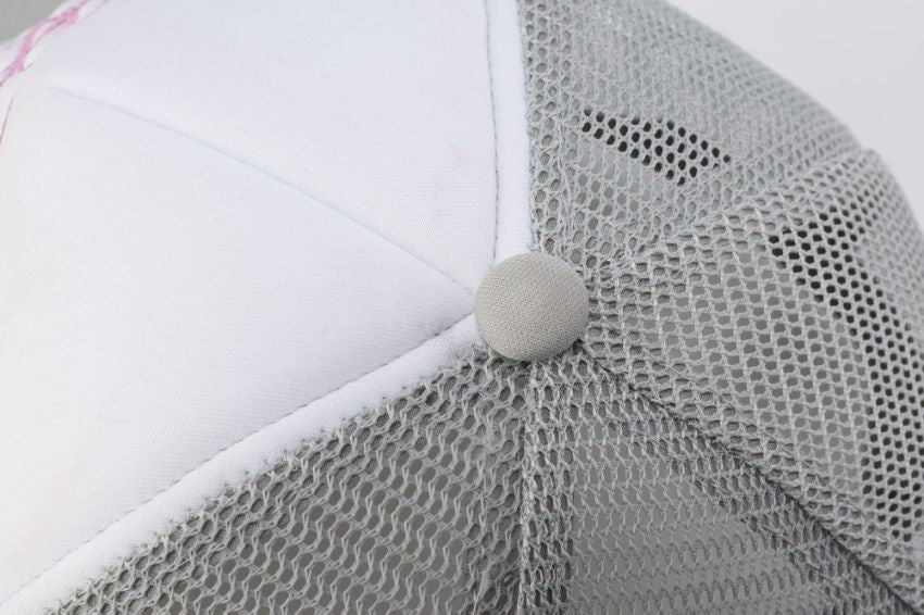 Silver Rose Pin Baseball Cap - Grey
