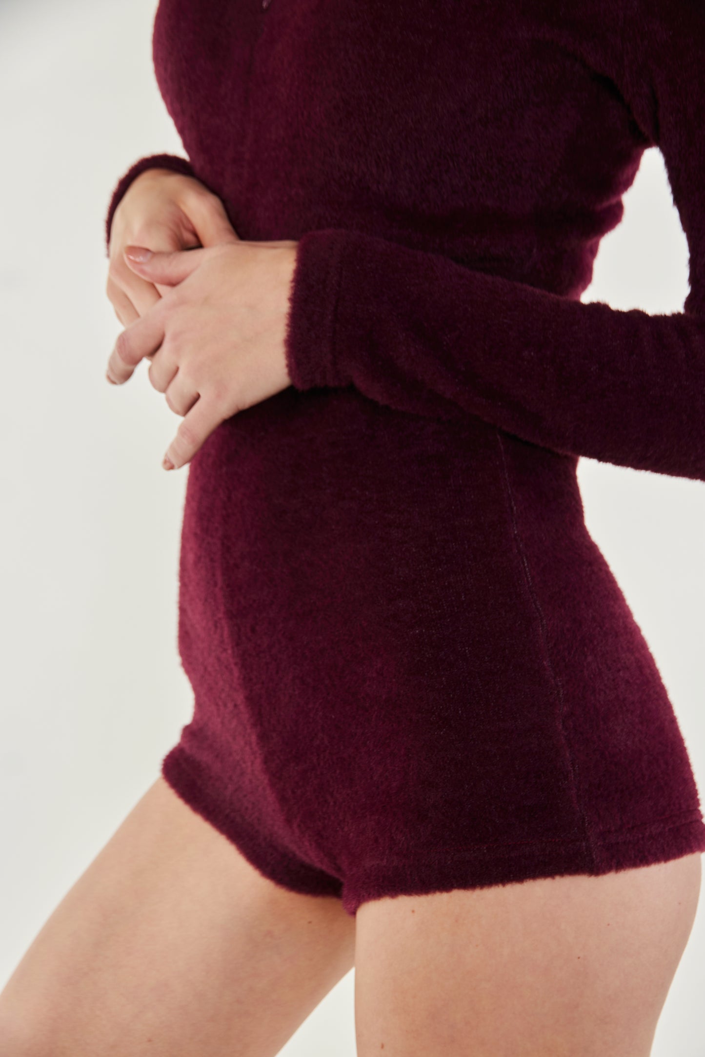Cozy Darling Bodysuit - Wine Red