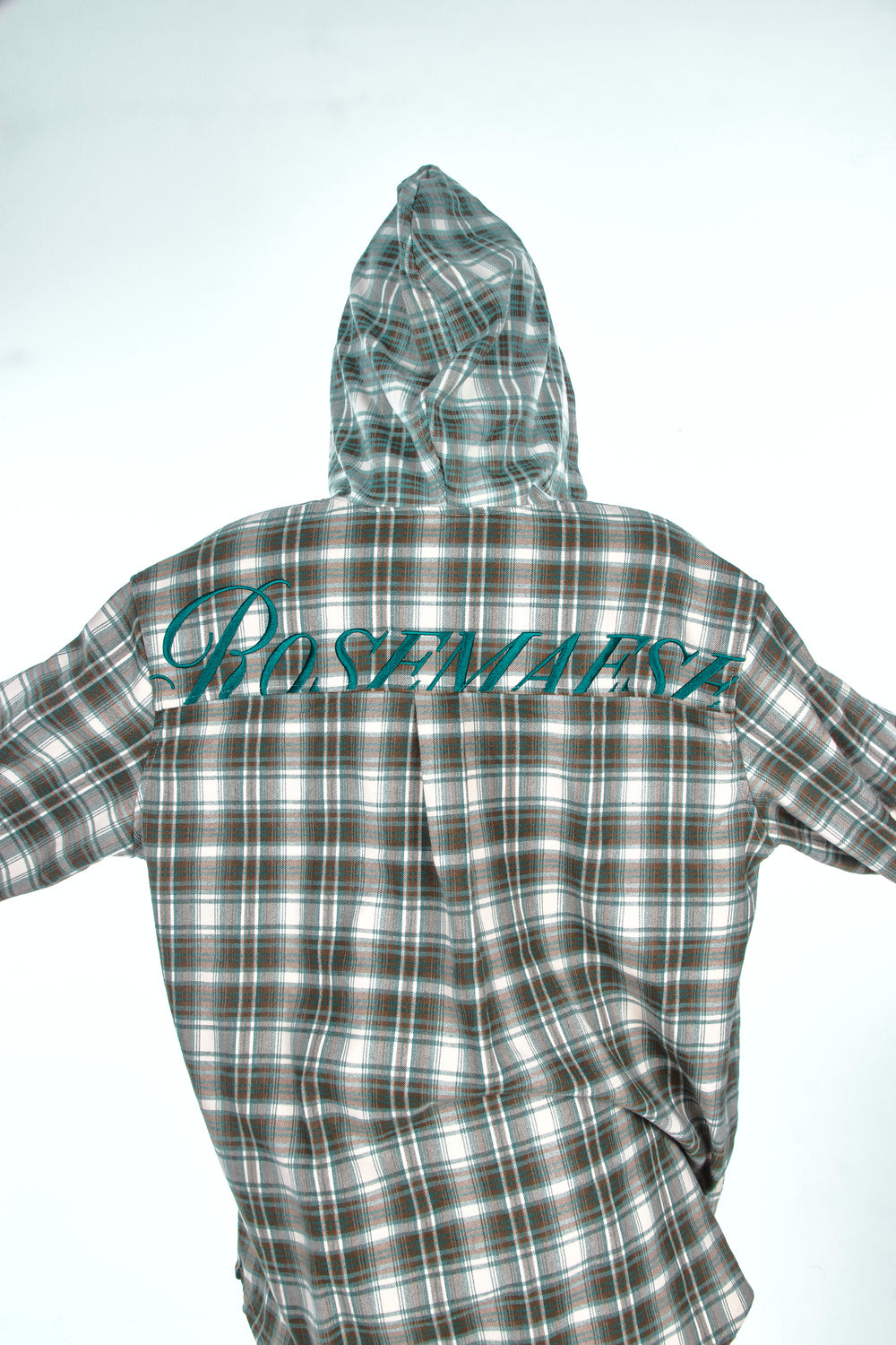 Study Break Hooded Plaid Shirt - Green