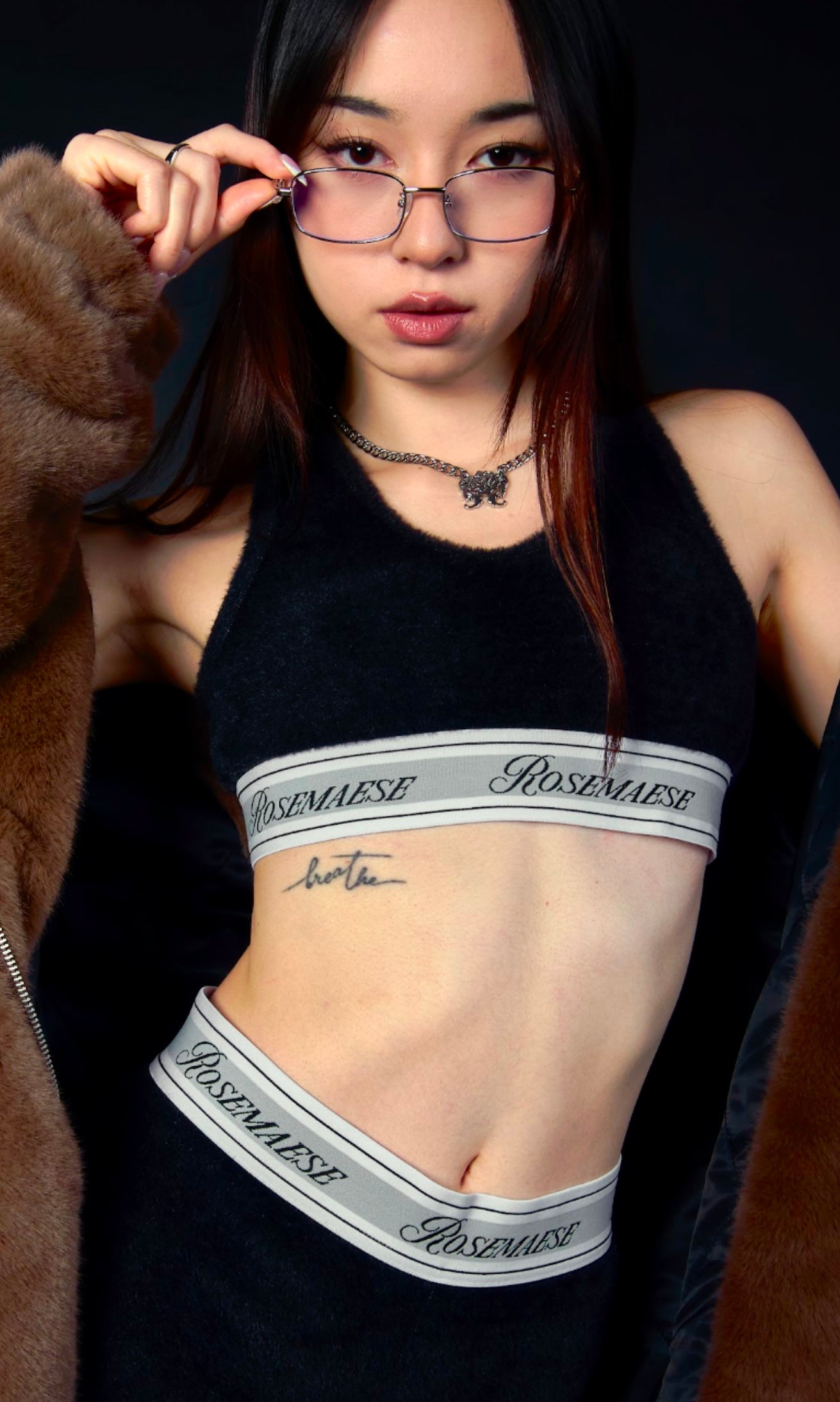 Rosemaese Silver Logo Necklace