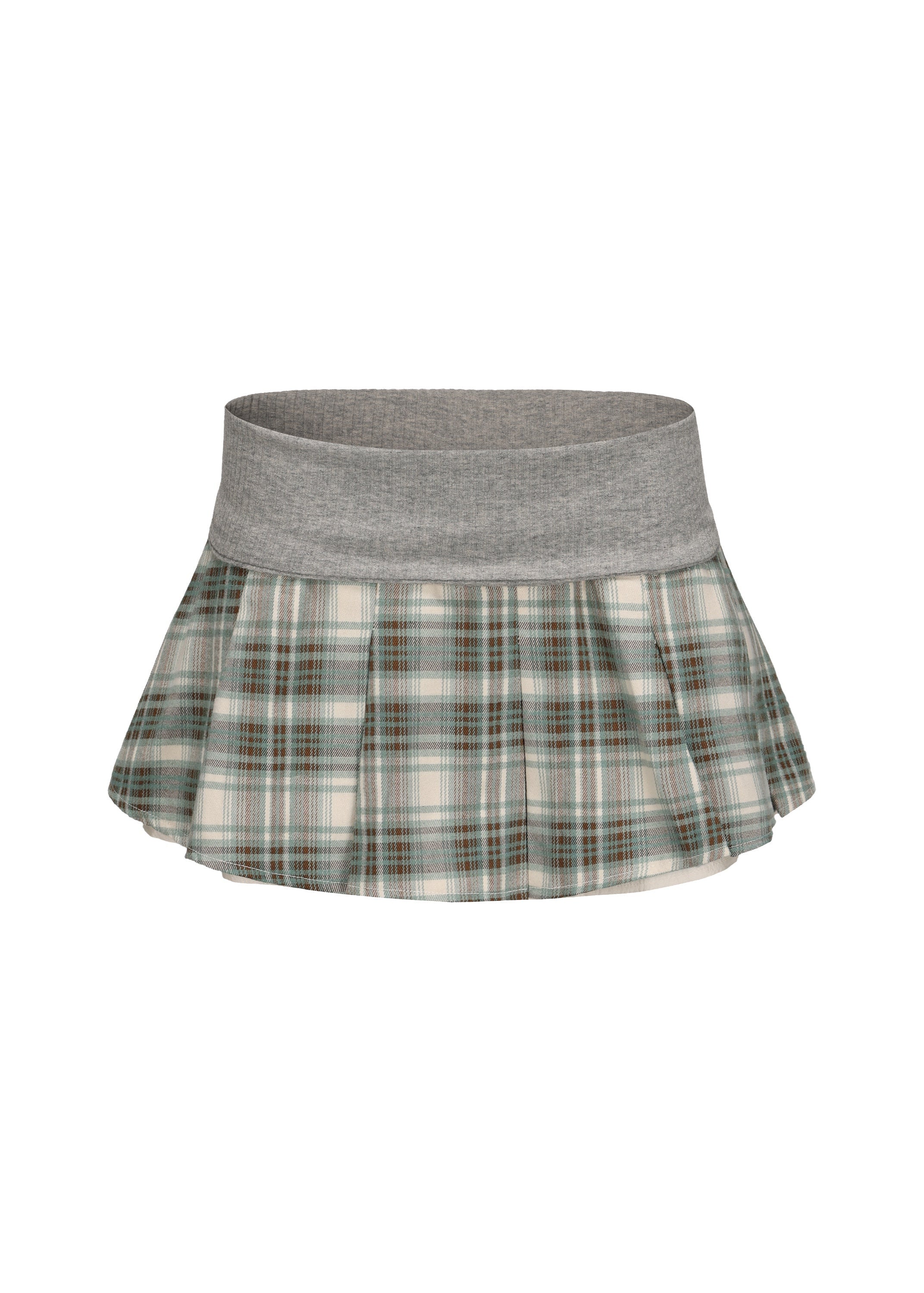 Detention Tease Plaid Mini Skirt - Green