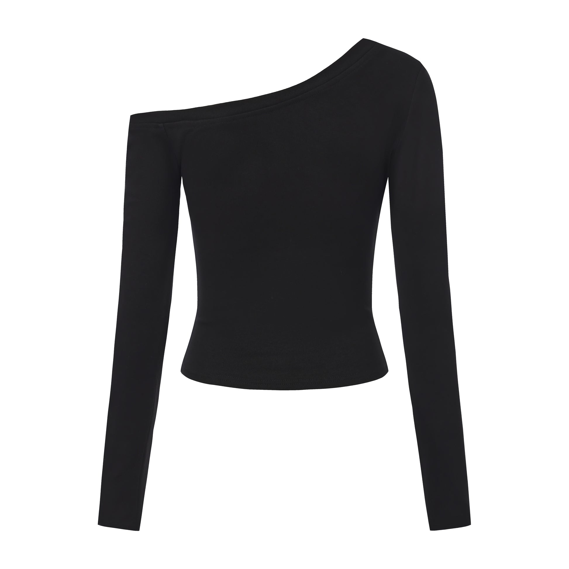 Off-shoulder Retro Long Sleeve - Black