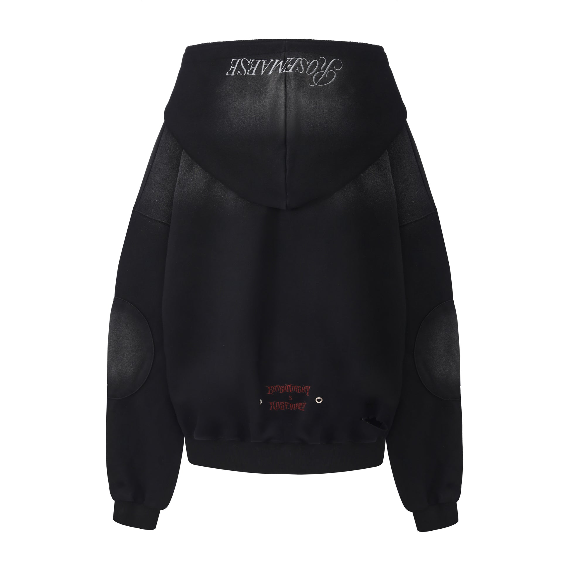 Night Rose - Hoodie - Washed Black