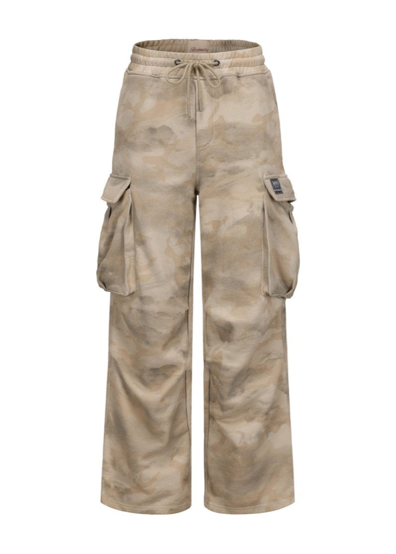 Cotton Parachute Pants - Light Camo