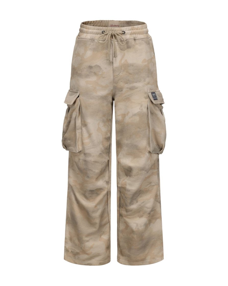 Cotton Parachute Pants - Light Camo