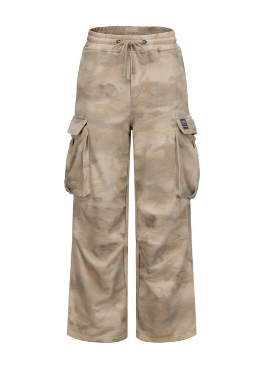 Cotton Parachute Pants - Light Camo