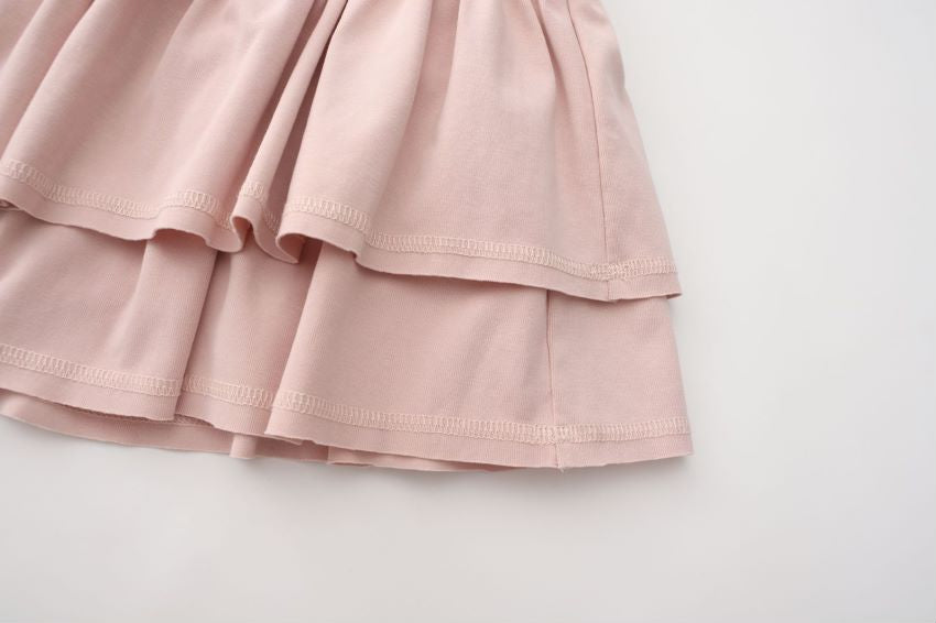 Embroidered Cake Skirt - Pink