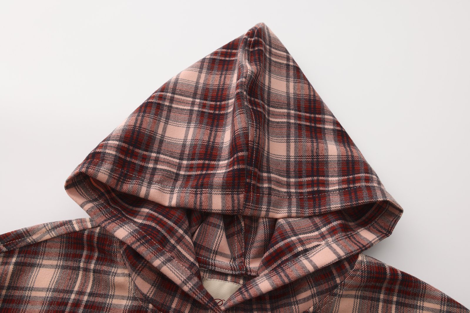 Study Break Hooded Plaid Shirt - Red
