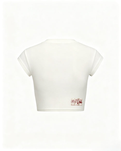 Not For The Weak Playlist Baby Tee - White