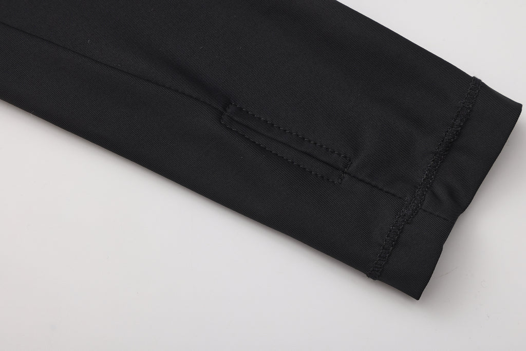 Fitted Shawl Top - Black