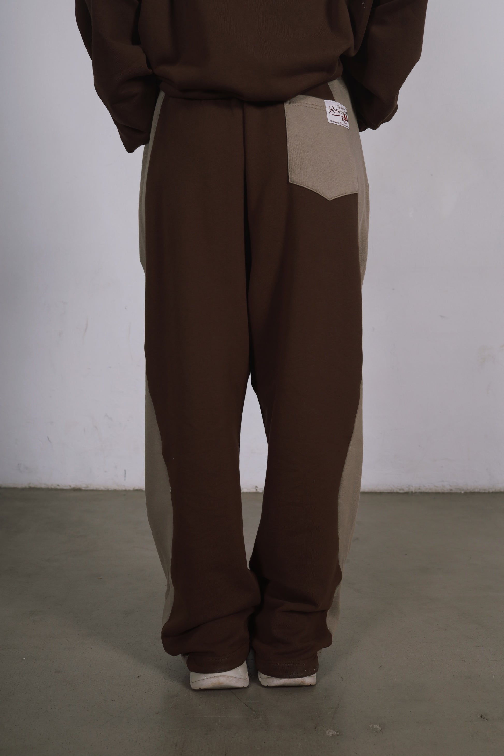 Patchwork Sport Pants - Brown