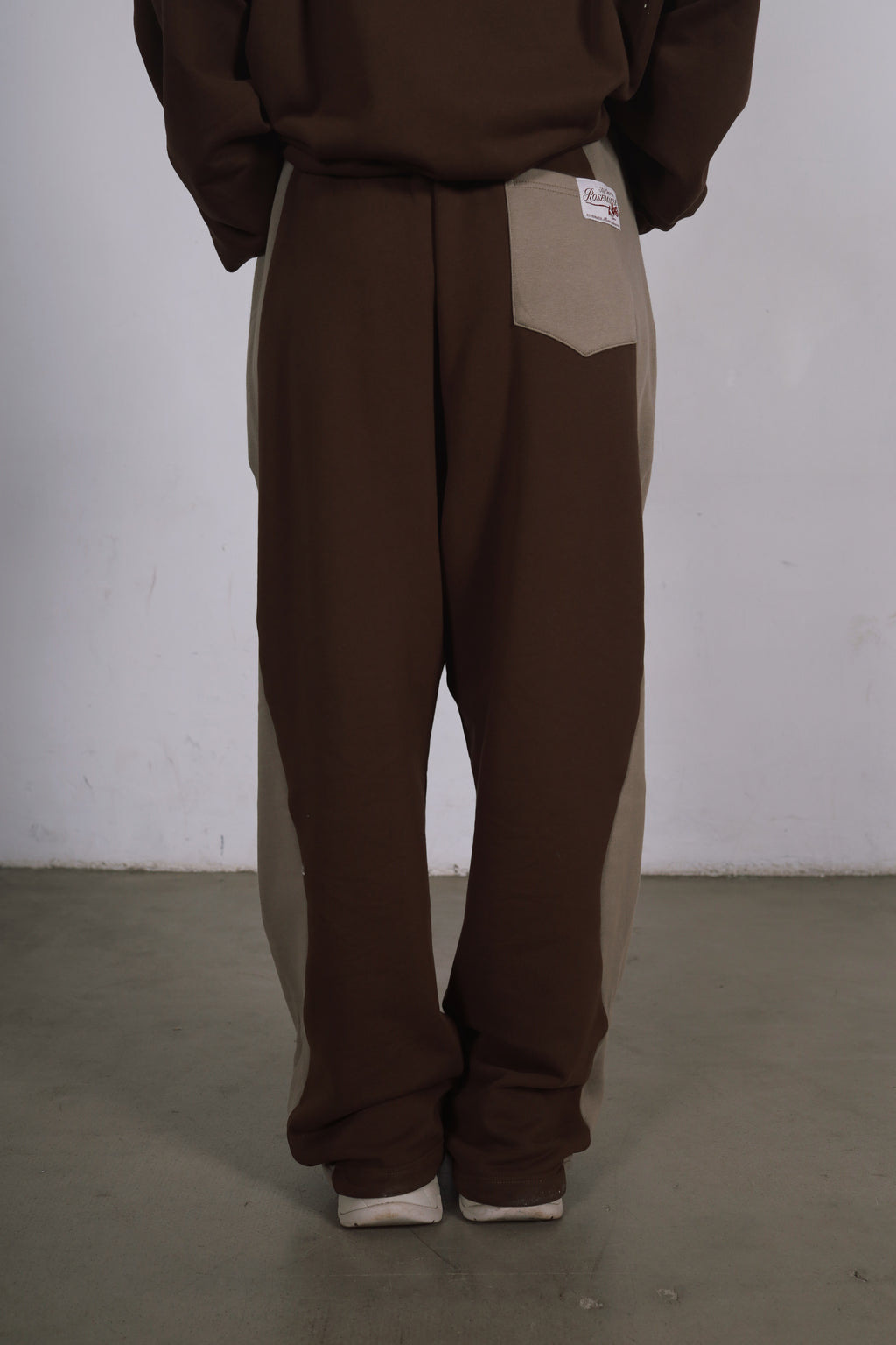 Patchwork Sport Pants - Brown