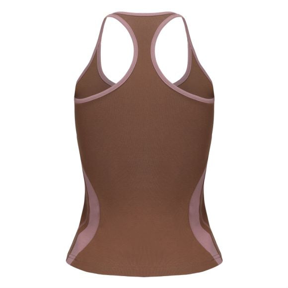 Seamed Halter Top - Brown