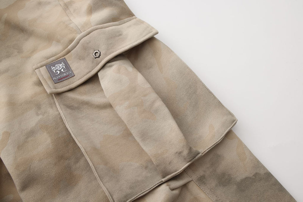 Cotton Parachute Pants - Light Camo