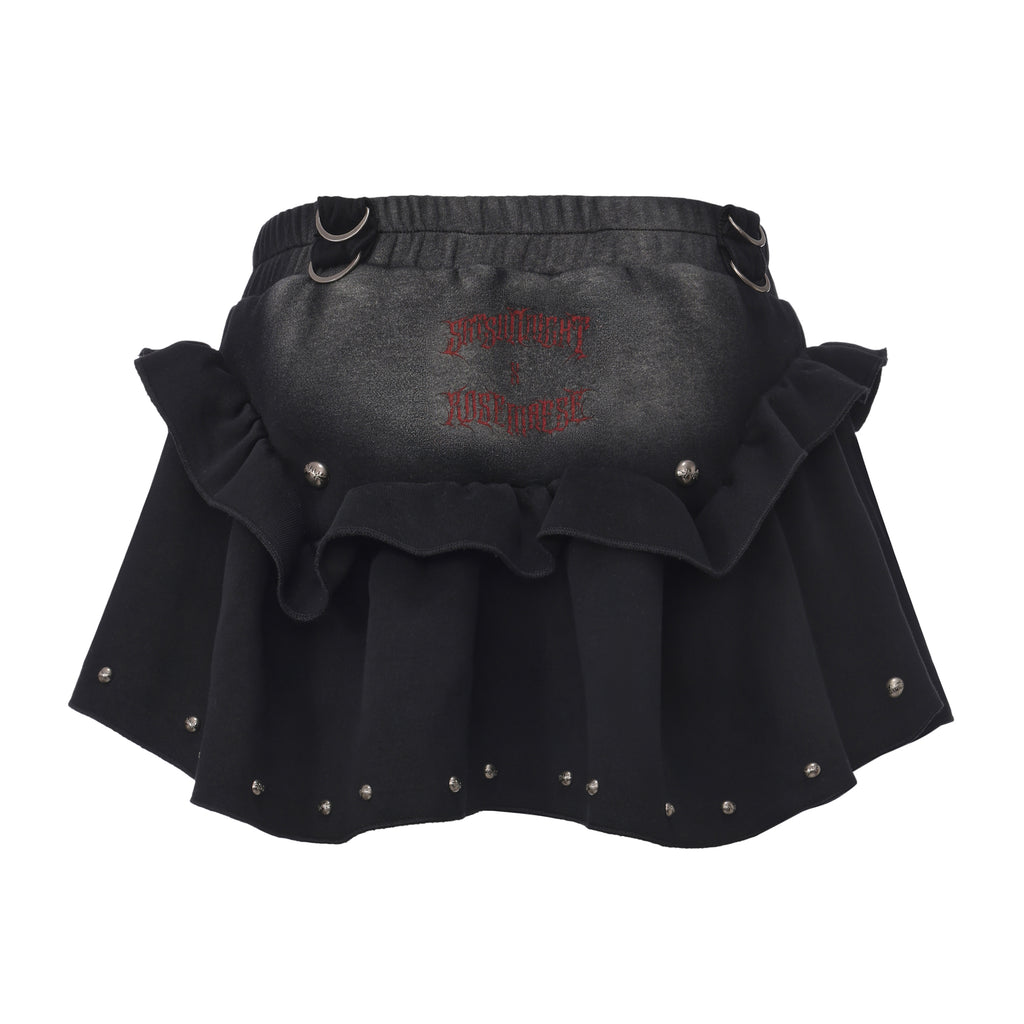 Night Rose - Skirt - Washed Black