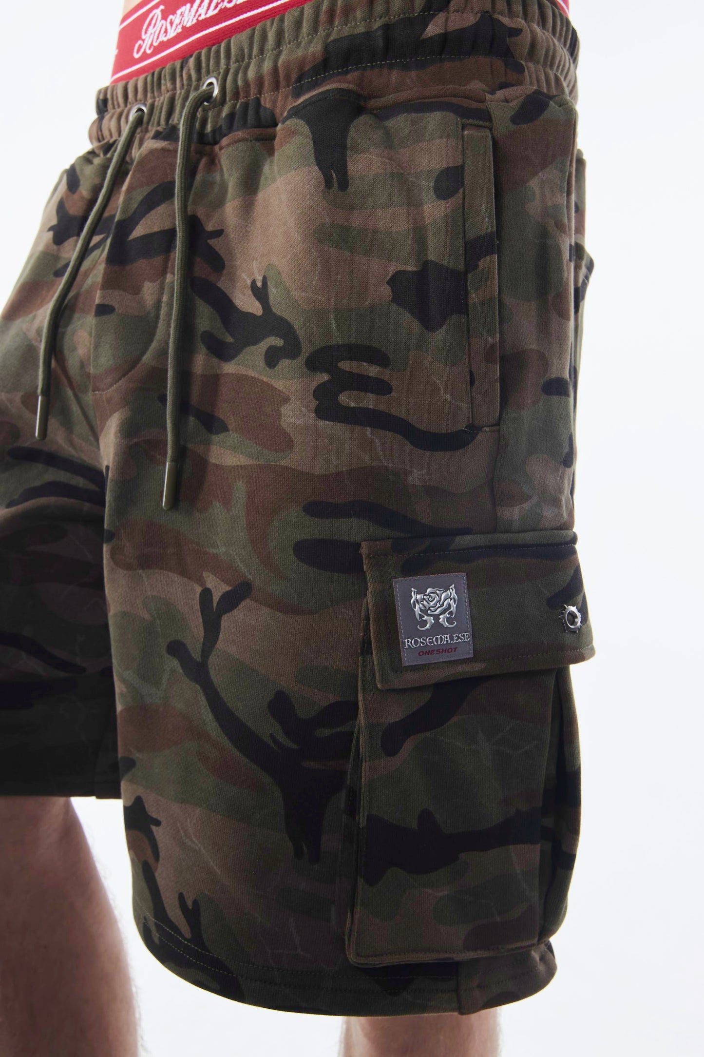 Cotton Parachute Short Pants- Dark Camo