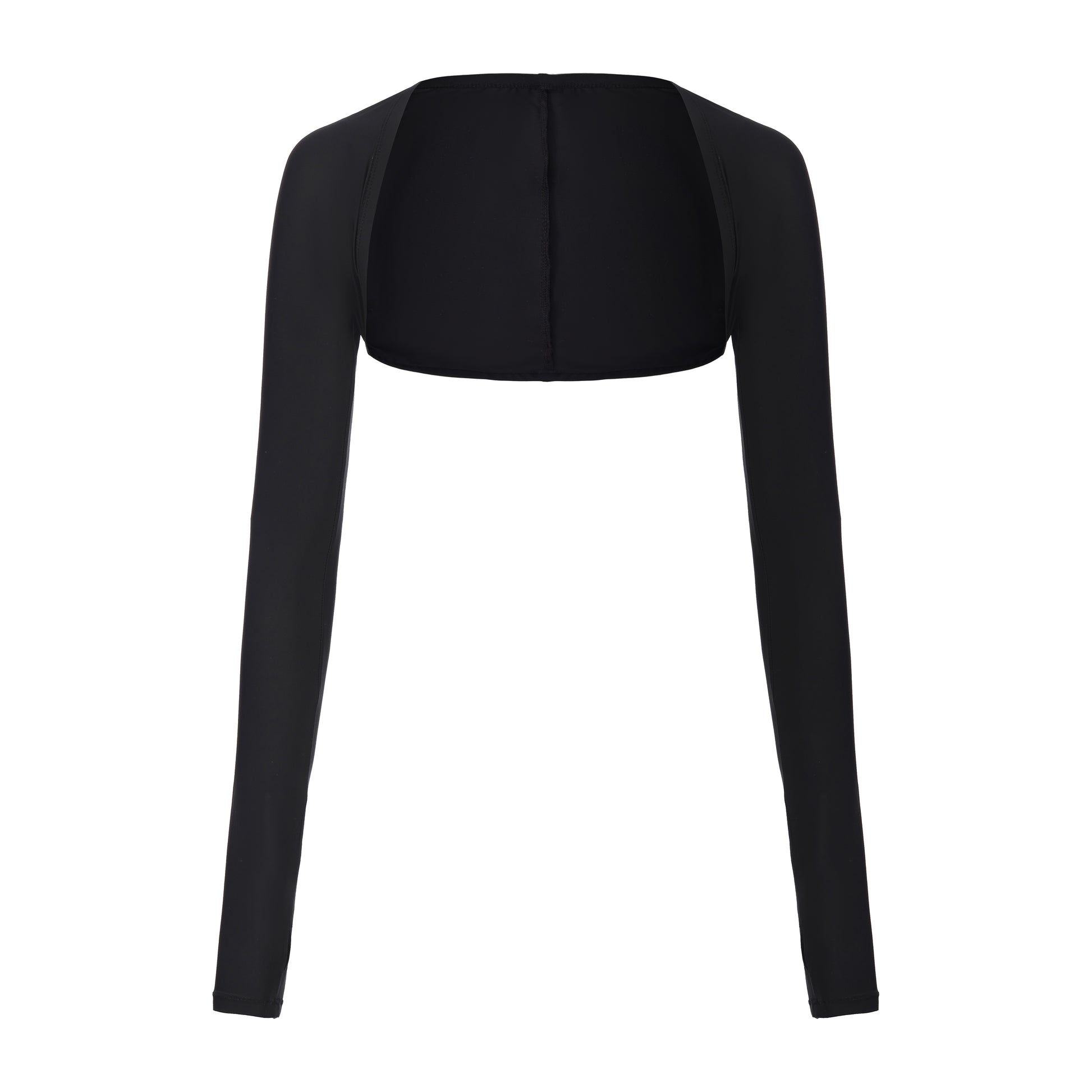 Fitted Shawl Top - Black