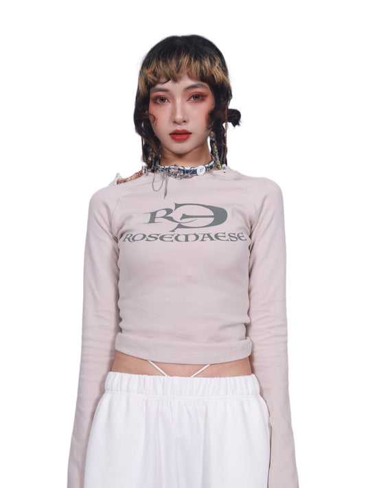 Logo Long-Sleeve Shirt - Grey Rose