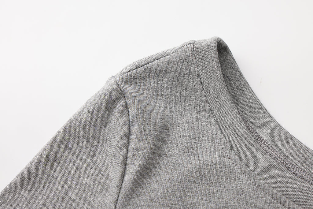 Off-shoulder Retro Long Sleeve - Grey