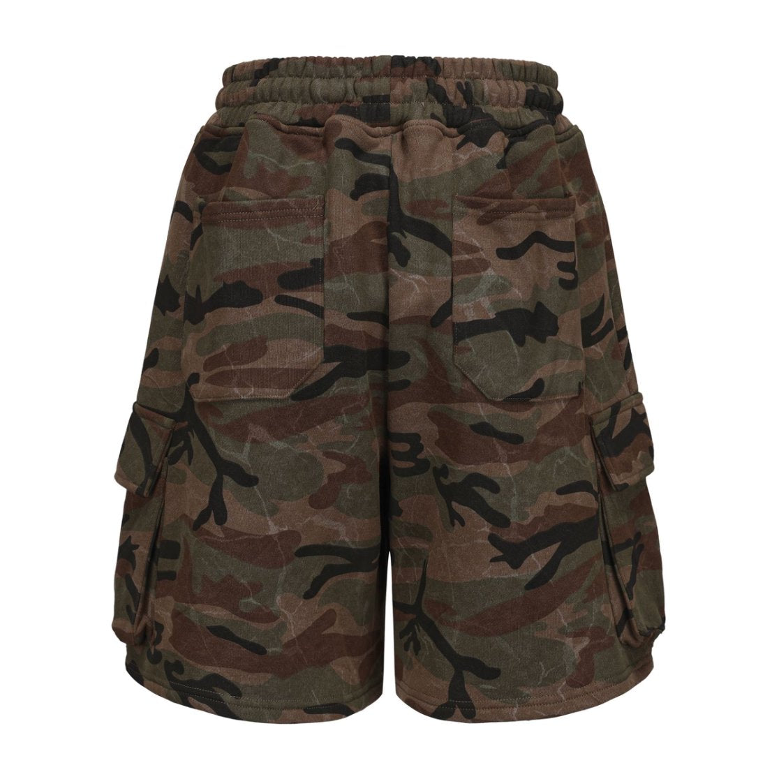 Cotton Parachute Short Pants- Dark Camo