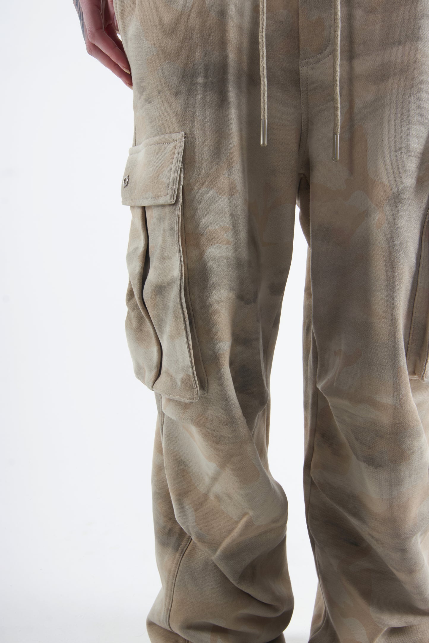 Cotton Parachute Pants - Light Camo