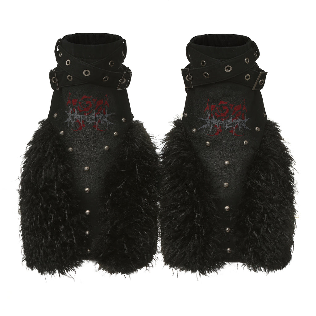 Night Rose - Leg Warmers - Washed Black