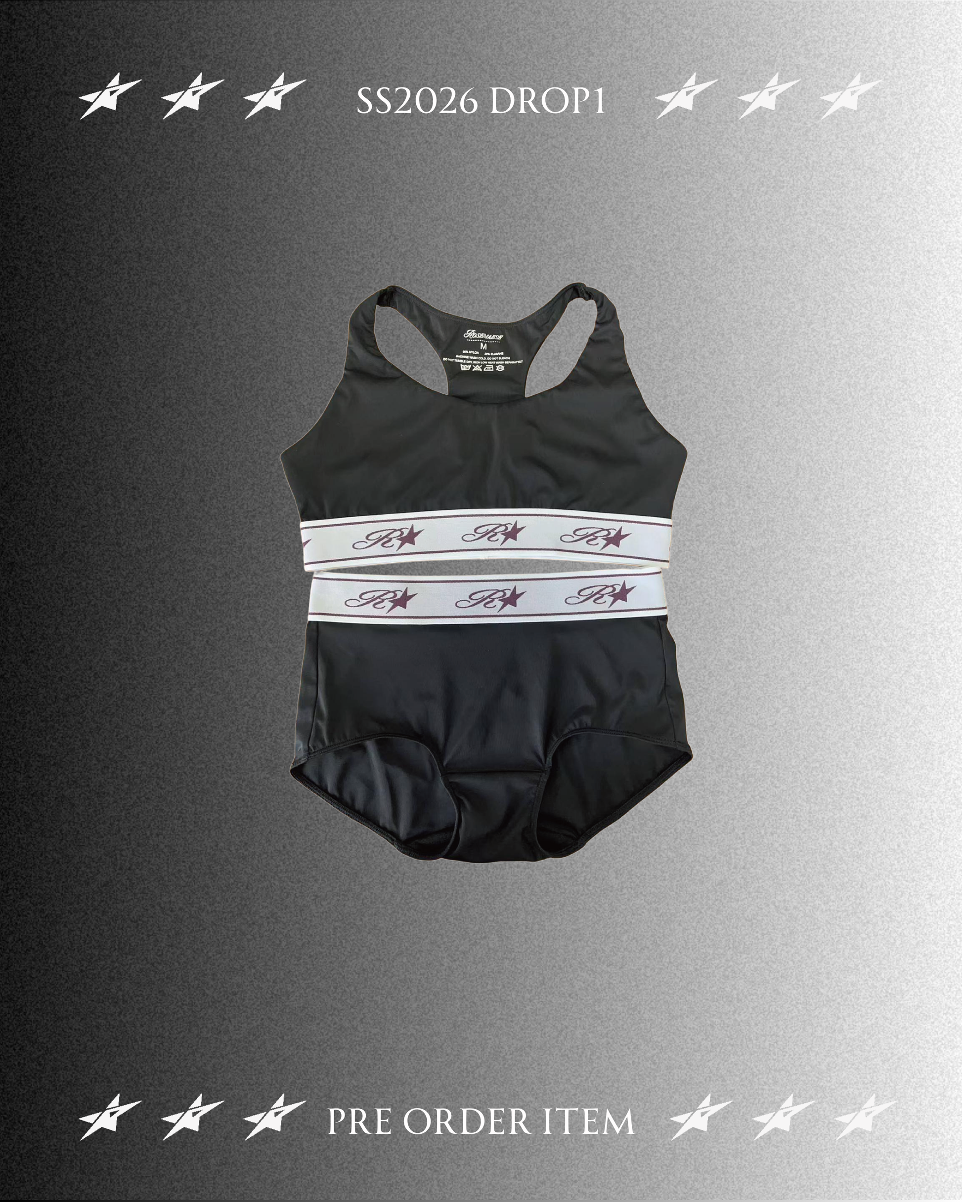 Sports Star Bra Set - Black (Pre-order)