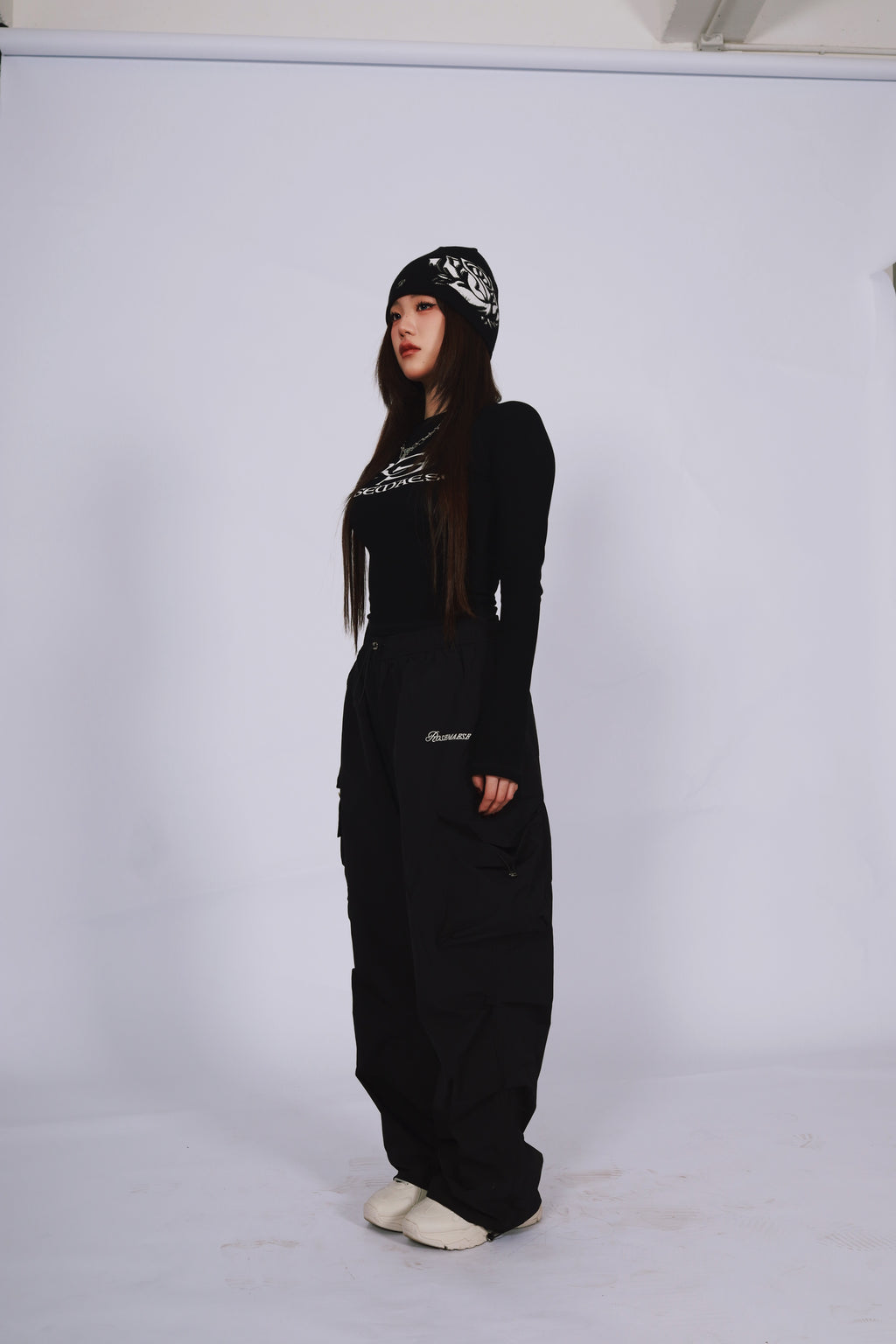 Logo Long-Sleeve Shirt - Black