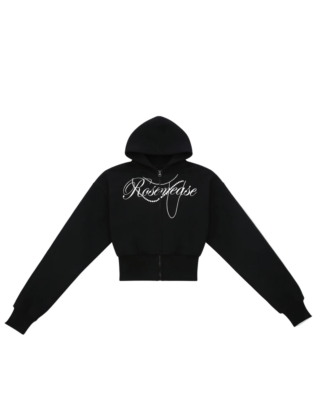 Winter Cotton Zipper Hoodie - Black