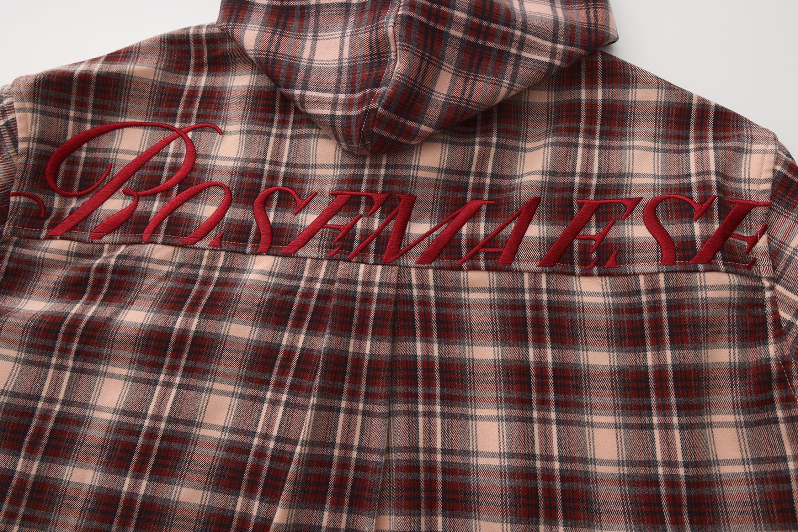 Study Break Hooded Plaid Shirt - Red