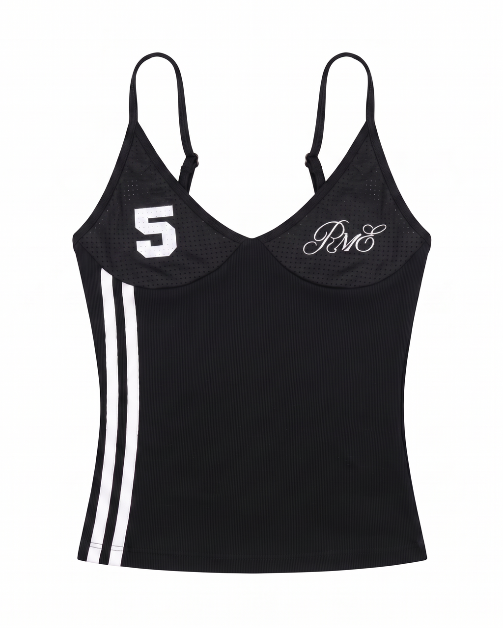 No.5 Mesh Sport Cami Top - Black
