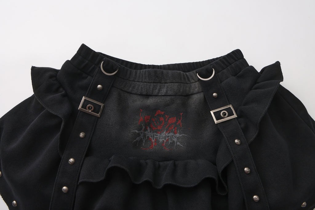 Night Rose - Skirt - Washed Black