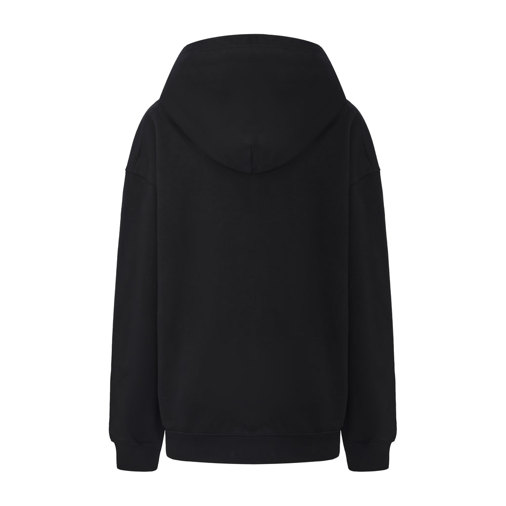 Chain Printing Hoodie - Black