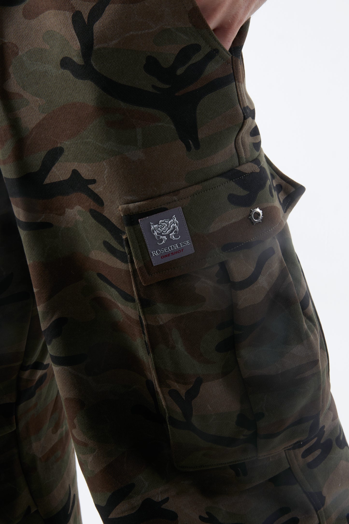 Cotton Parachute Pants - Dark Camo