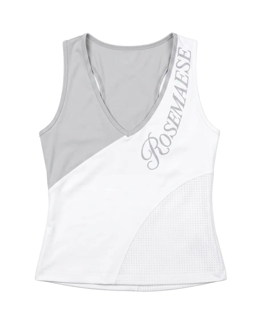 Ice Panel Splice Tank Top - White