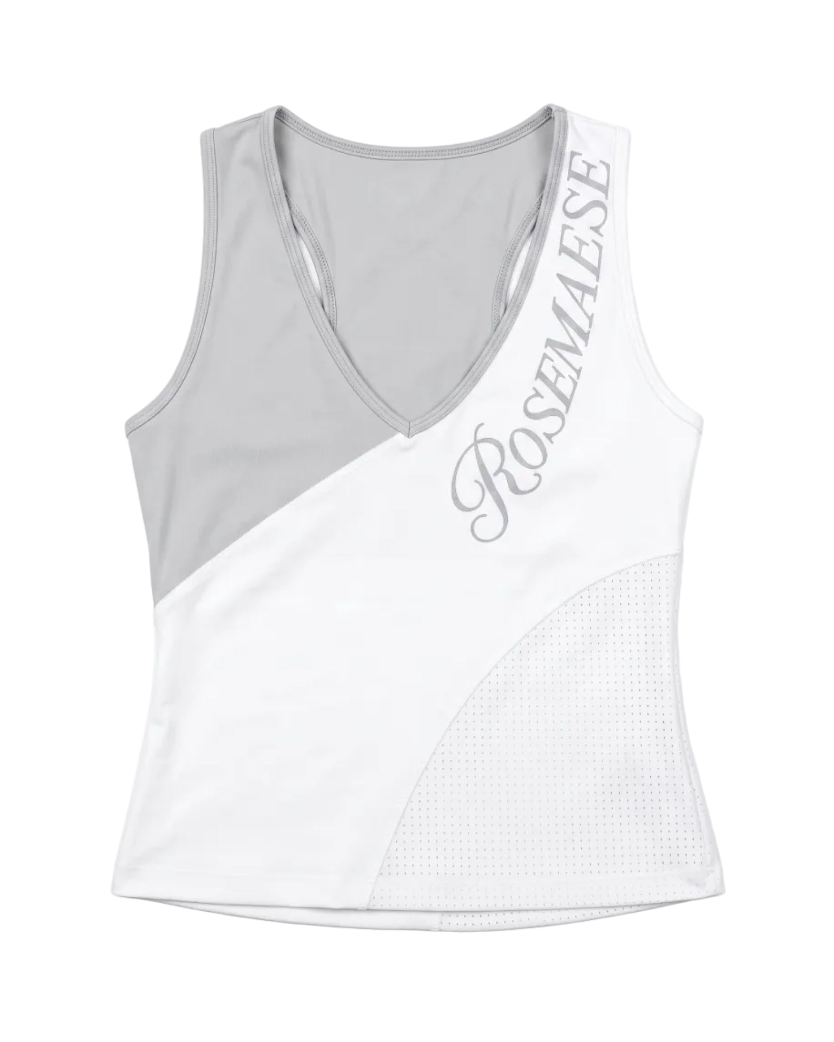 Ice Panel Splice Tank Top - White