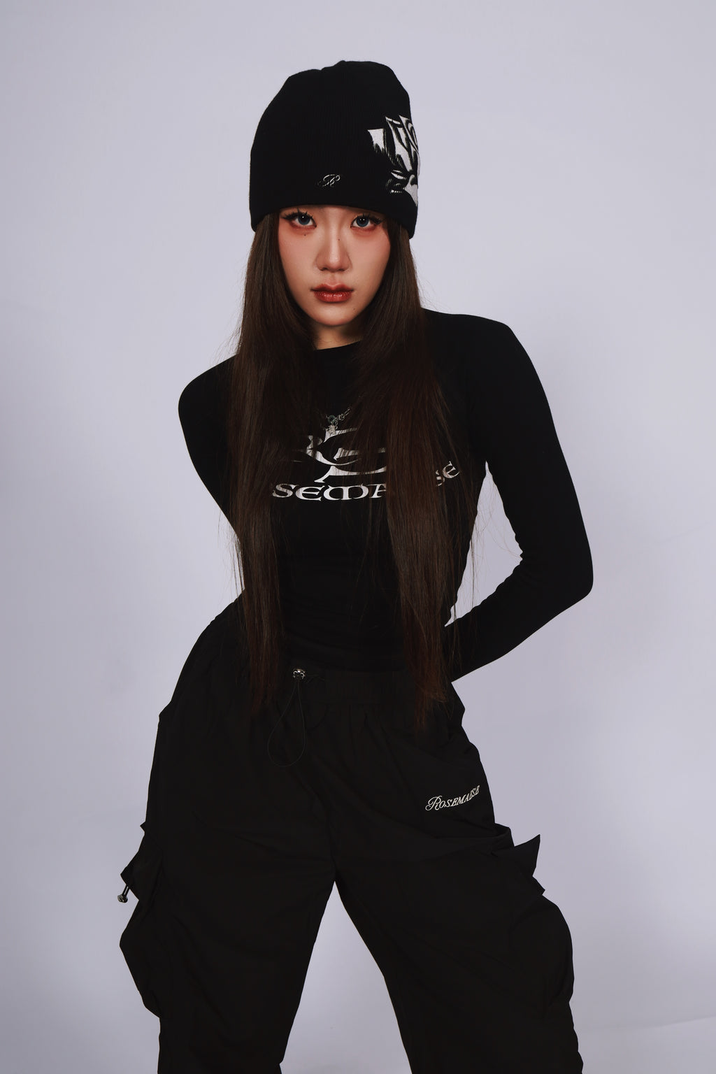 Logo Long-Sleeve Shirt - Black