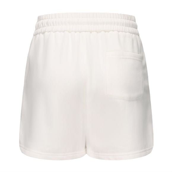 Embroidered Track Shorts - White