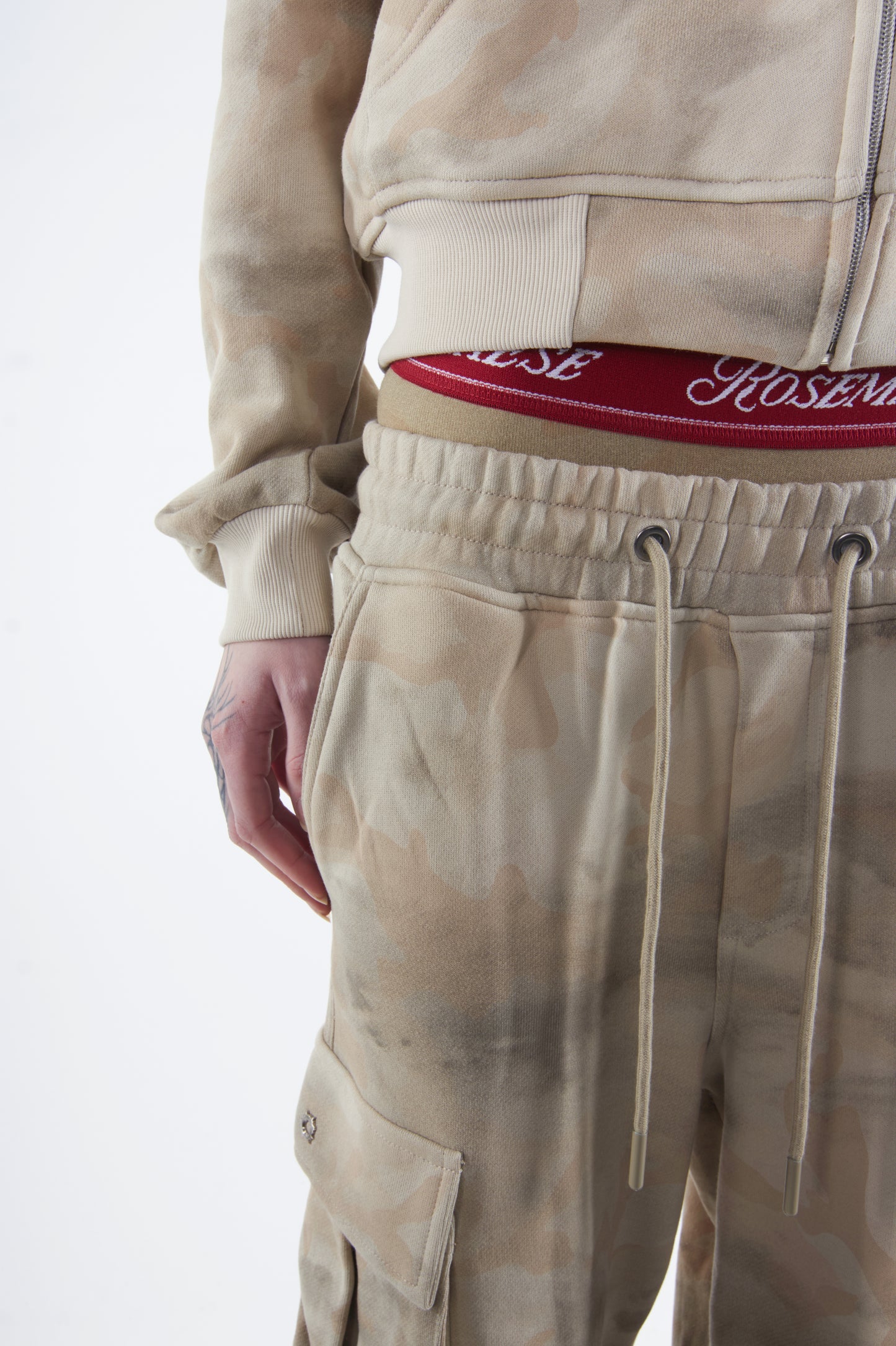 Cotton Parachute Pants - Light Camo