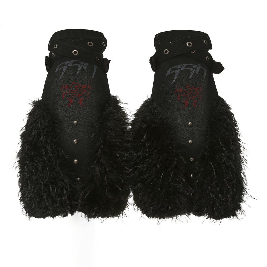 Night Rose - Leg Warmers - Washed Black