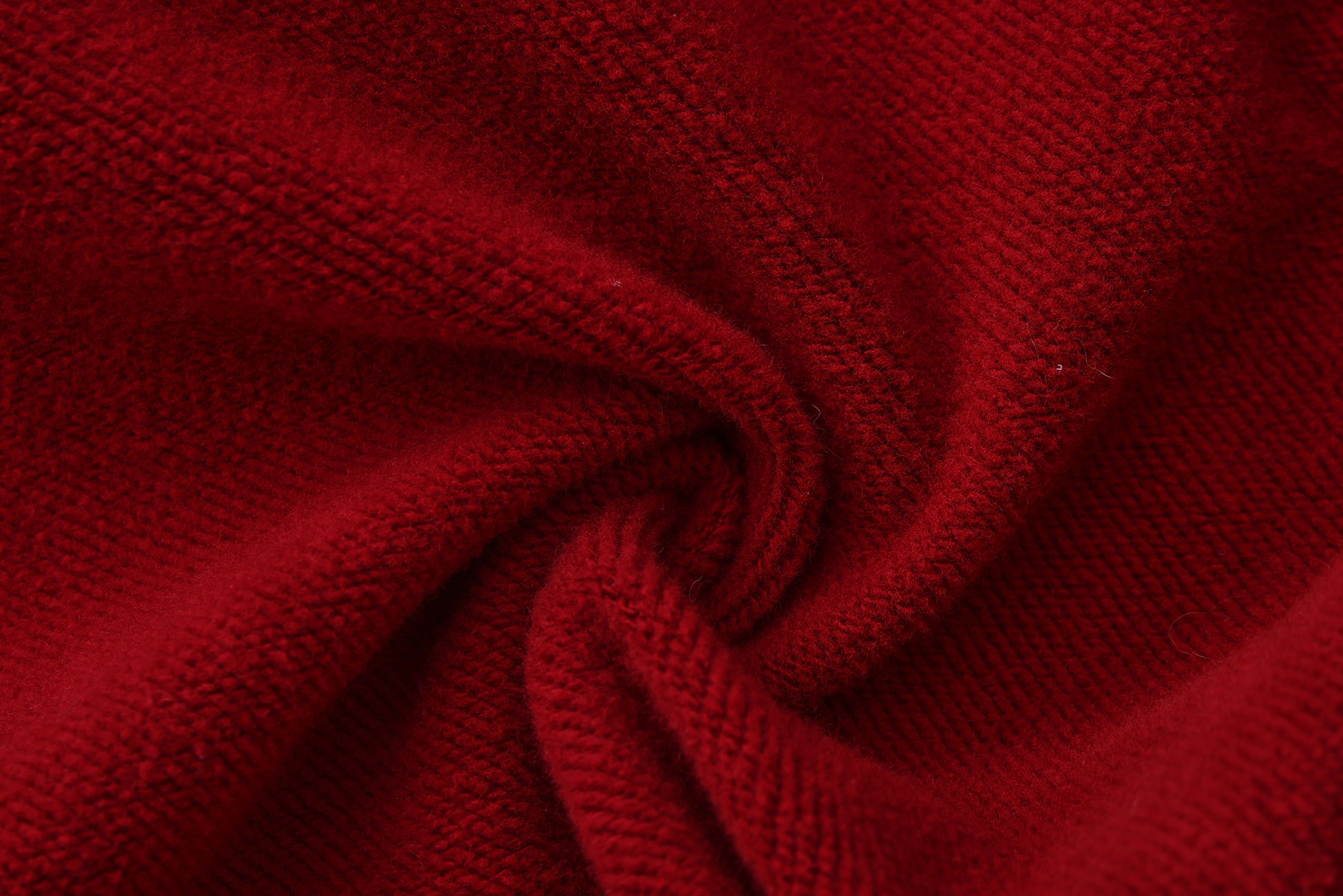 Winter Cotton Zipper Hoodie - Red