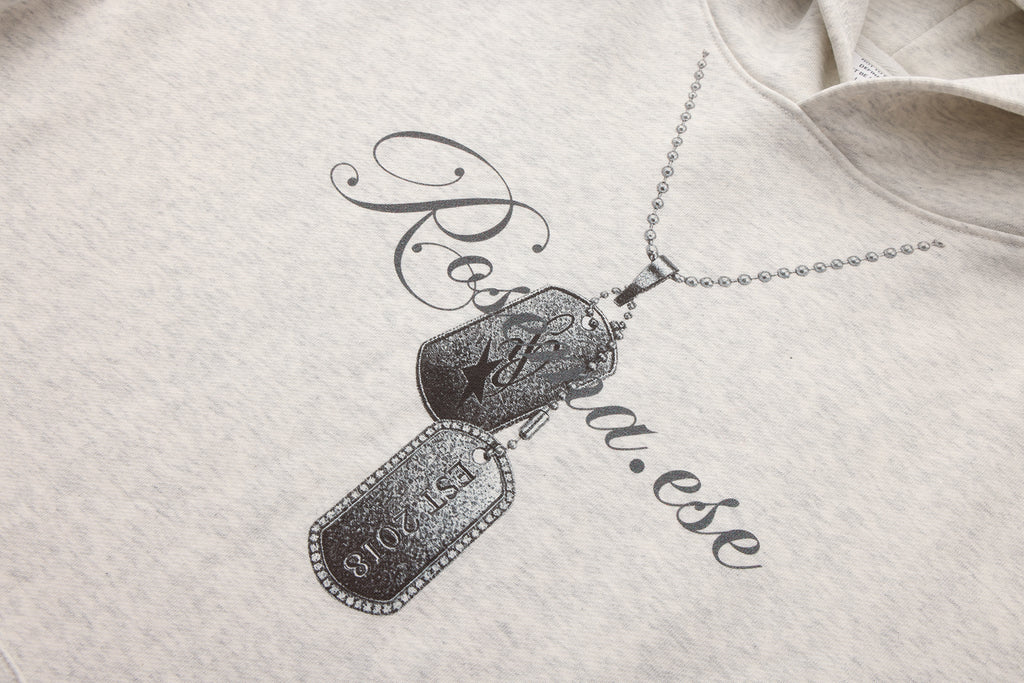 Chain Printing Hoodie - Grey