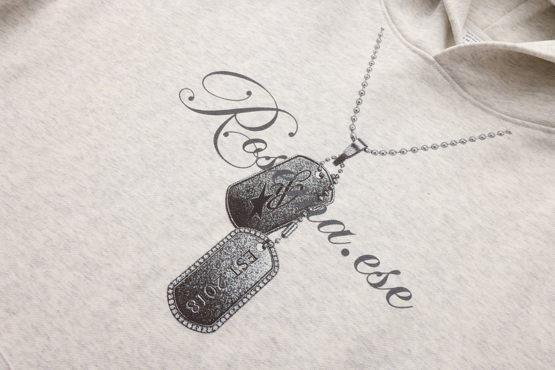 Chain Printing Hoodie - Grey