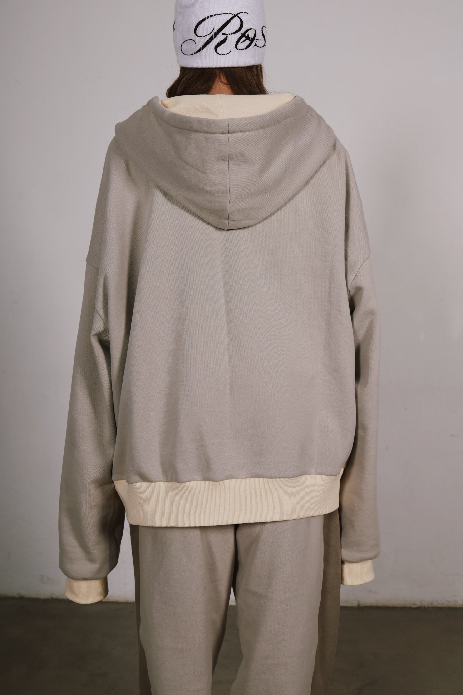 Patchwork Fullzip Hoodie - Grey