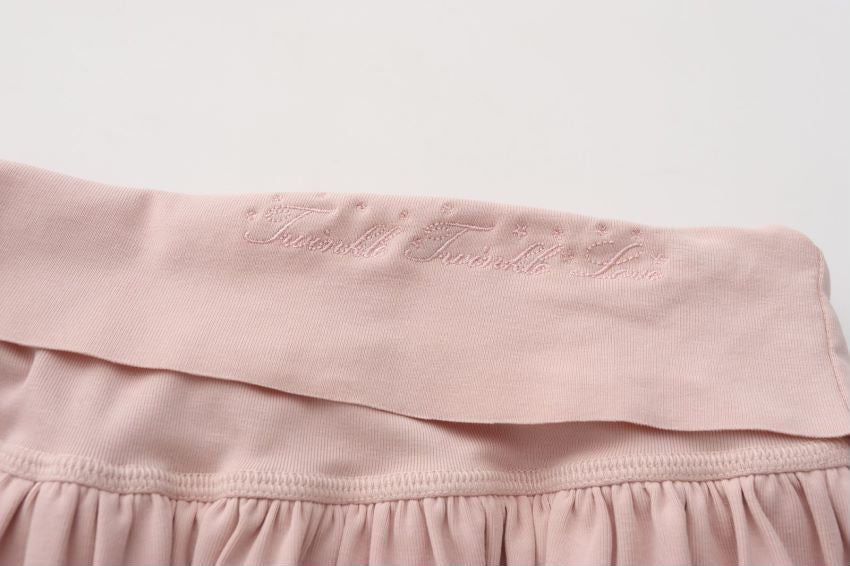 Embroidered Cake Skirt - Pink