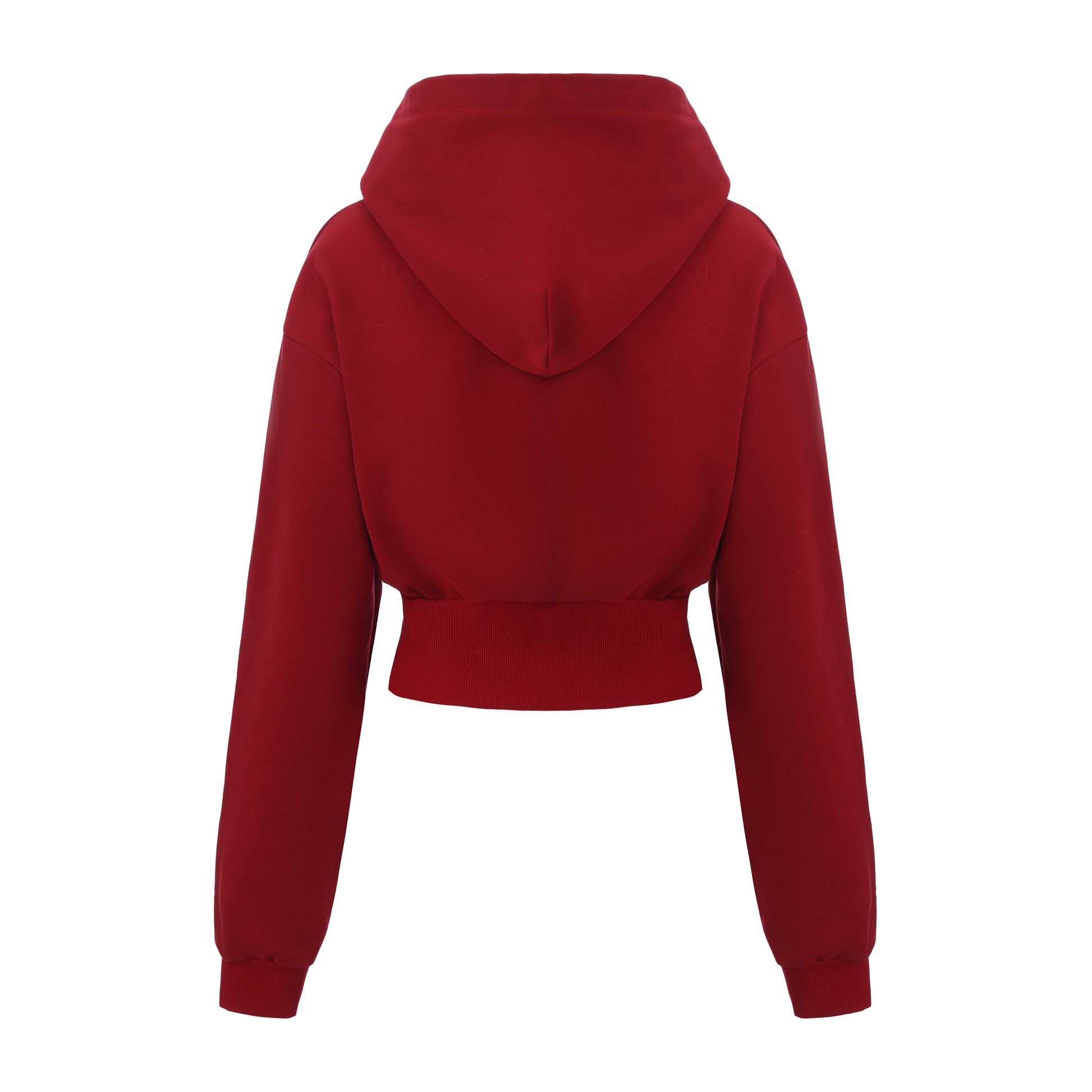 Winter Cotton Zipper Hoodie - Red