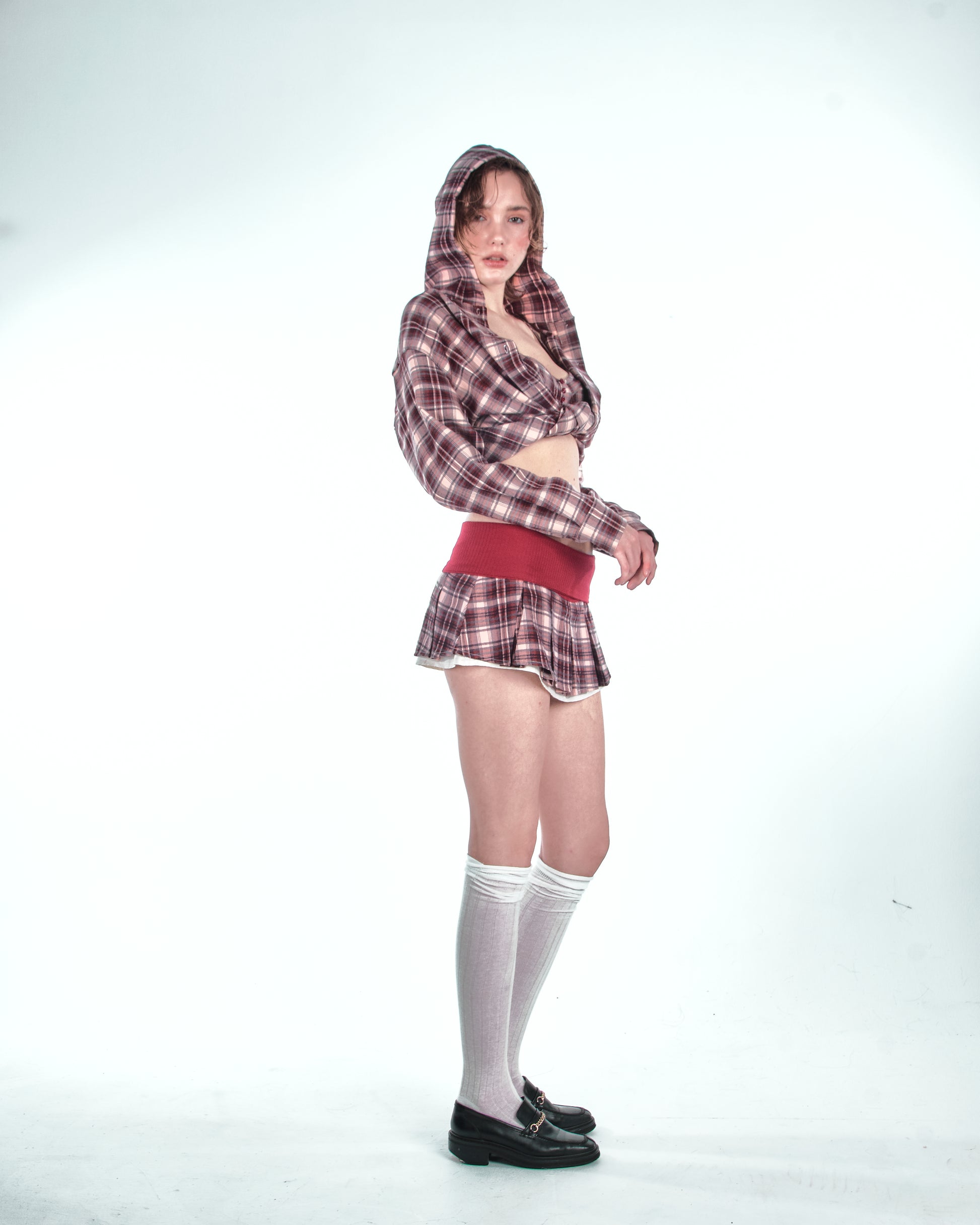 Detention Tease Plaid Mini Skirt - Red