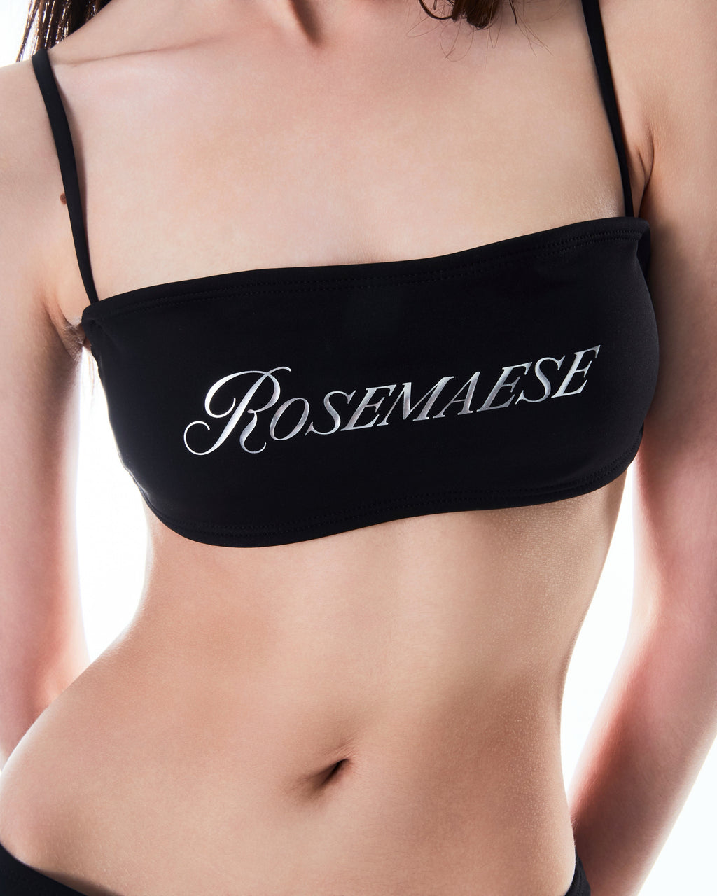 Flat-necked Swimsuit - Black