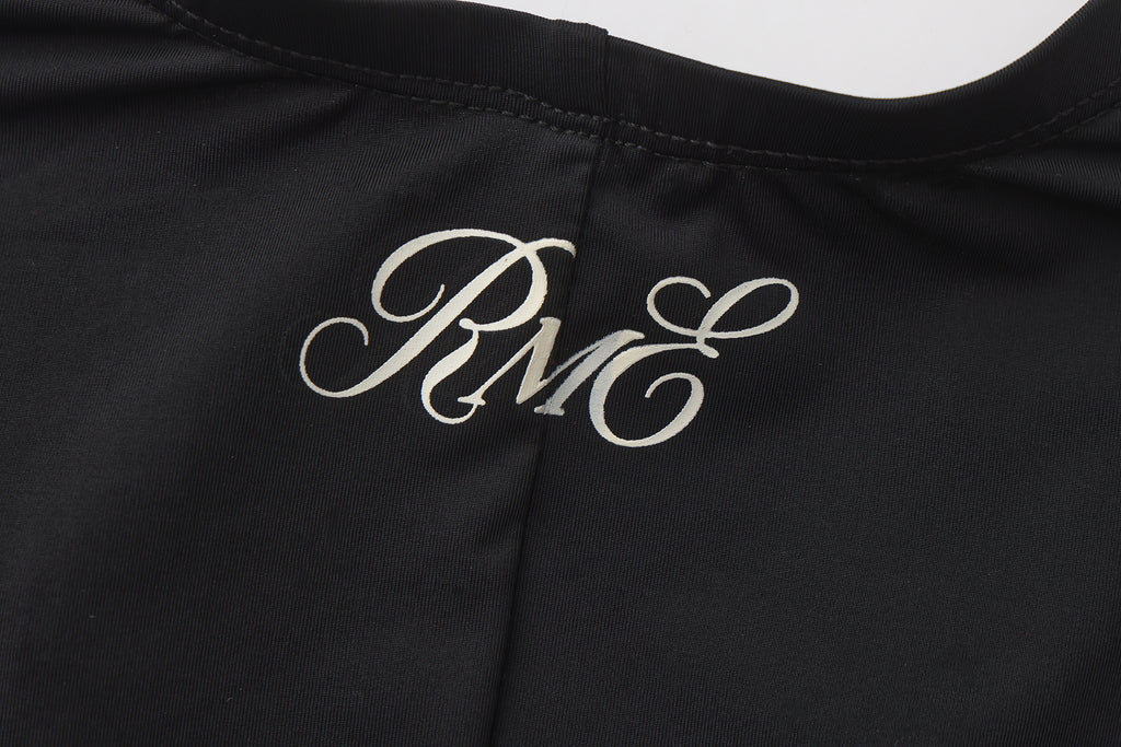 Fitted Shawl Top - Black